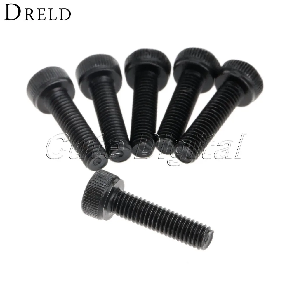 50pcs M3x12mm Metal Decorative Screws Black Hex Socket Head Allen