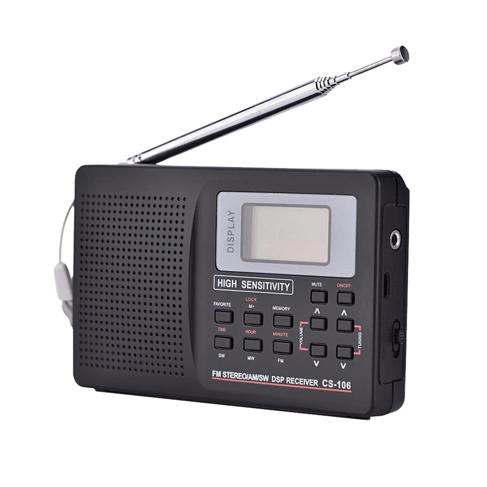 

F-01 Mini Portable Radio Receiver Support FM/AM/SW/LW/TV Sound Full Frequency Radio Receiver Support Alarm Clock for Elderly
