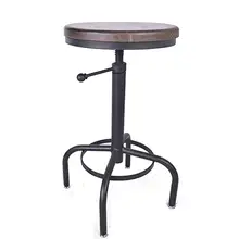 American Bar Chairs Antique Industrial Design Metal Adjustable Height Bar Stool Chair Kitchen Dining Chair
