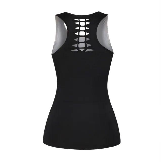 Summer Sexy Lady Women Tank Tops Dry Quick Yoga Shirts skeleton Gym Fitness Sport Sleeveless Vest Singlet for Running Training 1