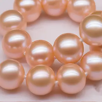 

10-11mm large light natural freshwater pearl necklace PINK Purple classic send mother to send their elders