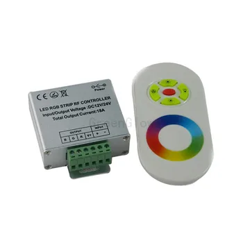 

20X Wholesale DC12-24V input Wireless 5keys touch RF RGB LED controller express free shipping