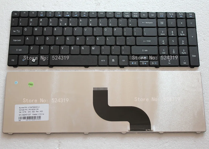 100% новая клавиатура для ноутбука Acer 5810 5810T 7551 5740 5741 5742 7741 7738 макет США | Компьютеры