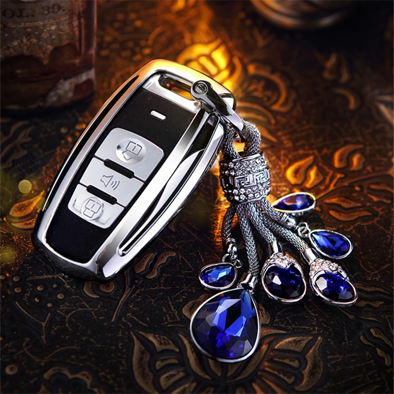 Замшевый меховой цинковый сплав автомобильный ключ чехол подходит для Haval H2/H7/H8/H9/H6 C50 coupe автомобильный чехол для смарт-аксессуаров брелок