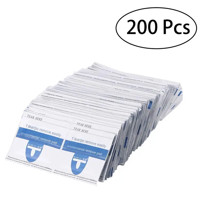 

200PCS Environmental Nail Remover Pad Nail Art Polish Remove Pads Wipes Application Easily Kits UV Gel Nail Polish Remover