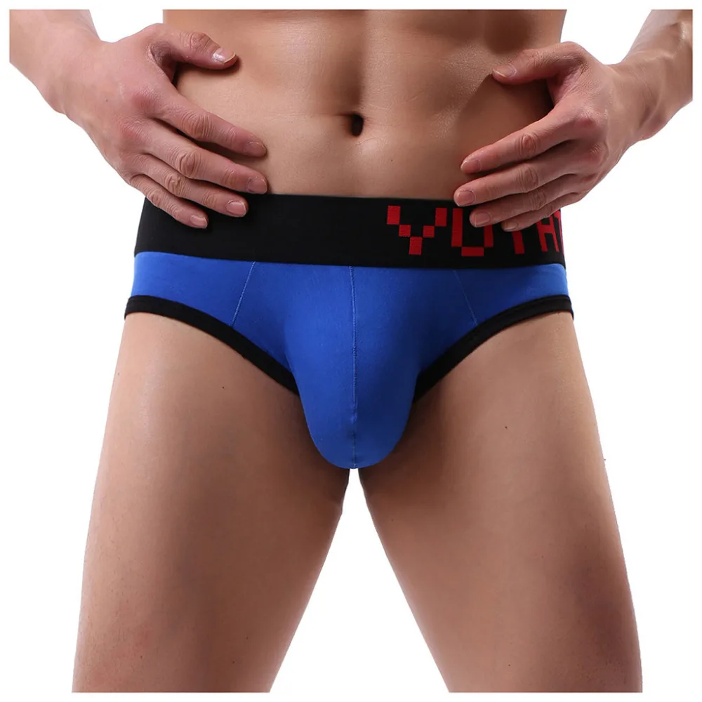 2019 Men's briefs sexy cotton stretch pants casual beach shorts men breathable sports briefs sexy hombre non-slip 40J10 (6)