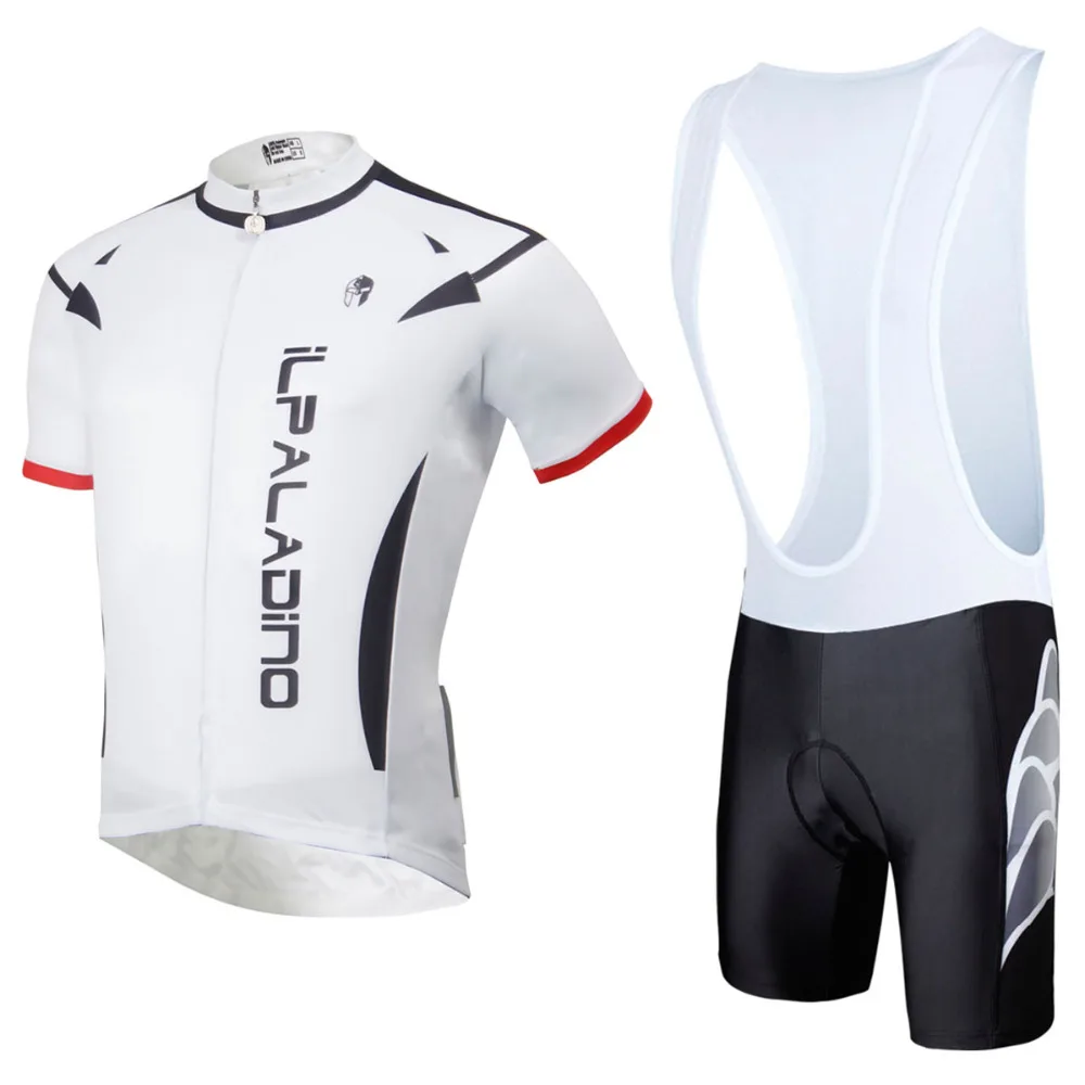 

Men White Short Sleeve Cycle Clothes And Bib Shorts Set Size S-5XL