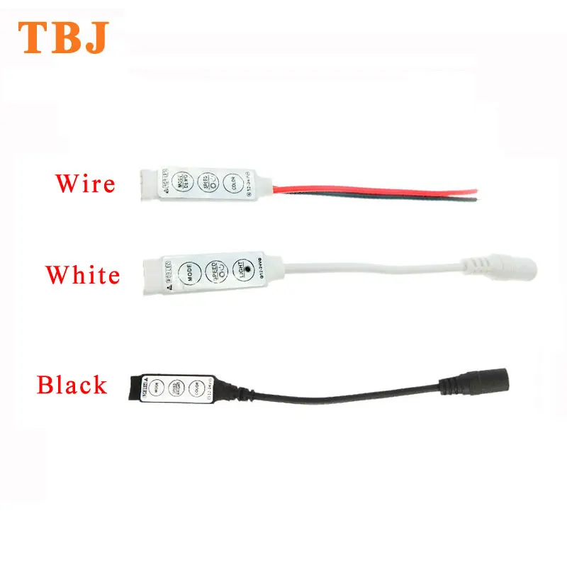 

DC12V 24V Mini 3 Key RGB LED Controller for 5050 3528 Strip Lights