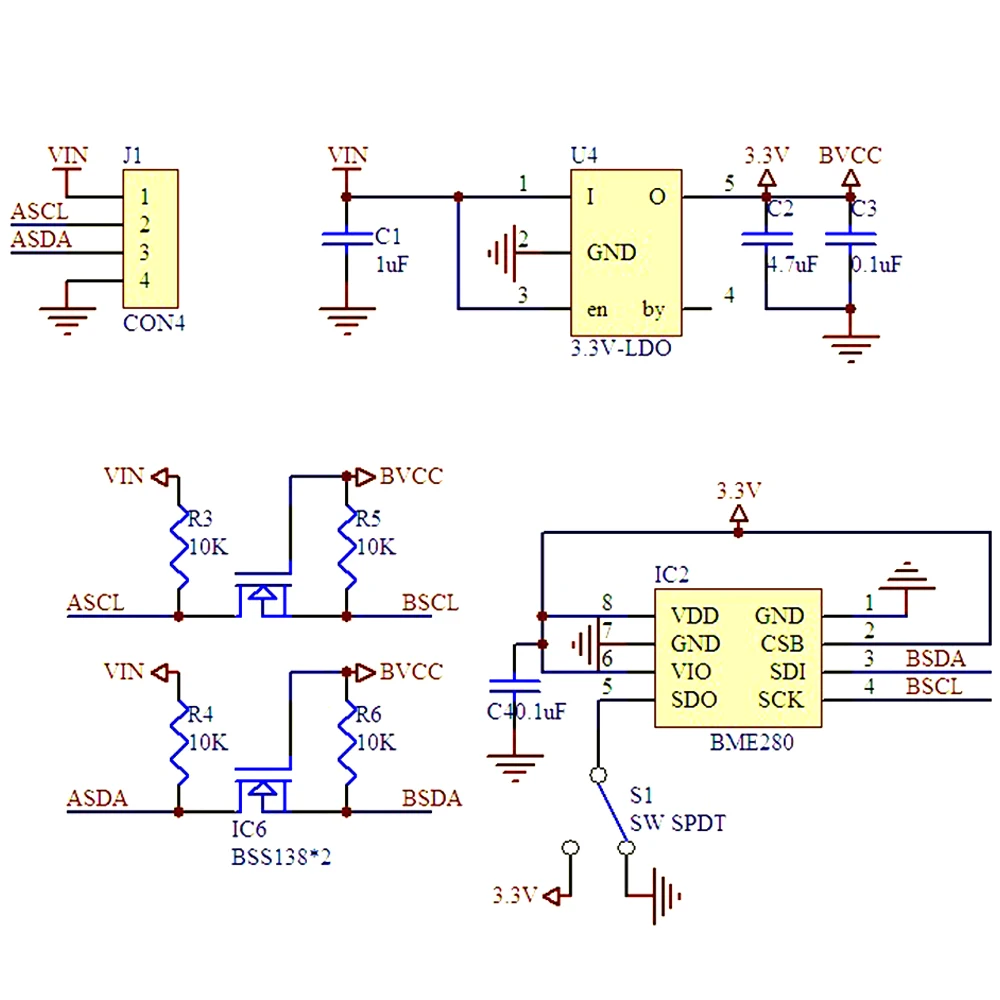 GY-BME280-5V секционный цифровой датчик температуры и влажности, атмосферный датчик давления, модуль IEC SPI 1,8-5 в для термостата, барометра