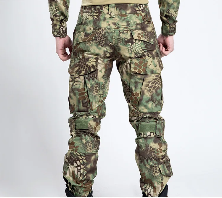  Free shipping 2019 Men's Military Snake Camouflage Tactical Pants pantalon homme Army pants Cargo a