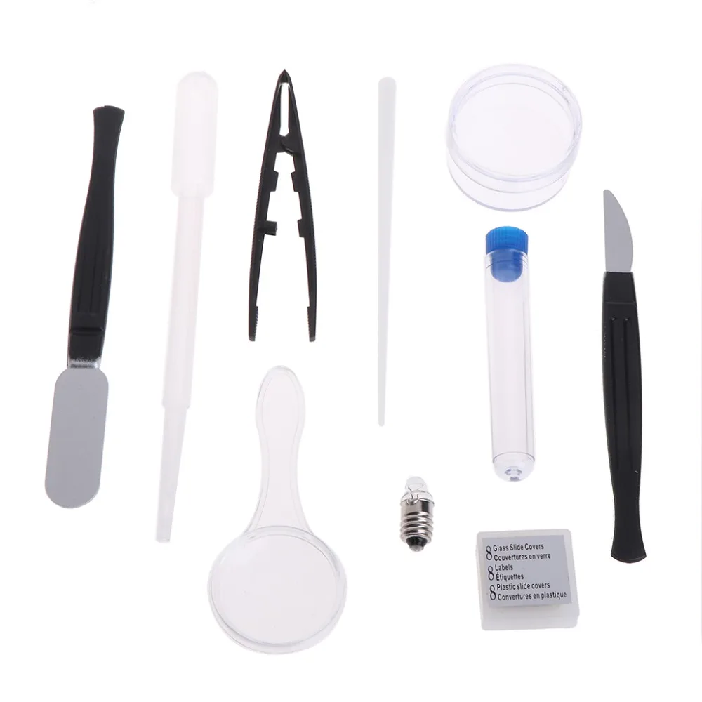 Цена Прочный металлический кронштейн для детей Детский Биологический микроскоп набор обучающая игрушка 100x 600x 1200x дропшиппинг