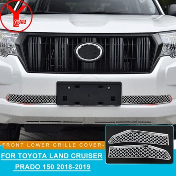 

ABS chrome front Lower grille cover For toyota land cruiser prado 150 2018 2019 accessories car parts for prado 150 2018 YCSUNZ
