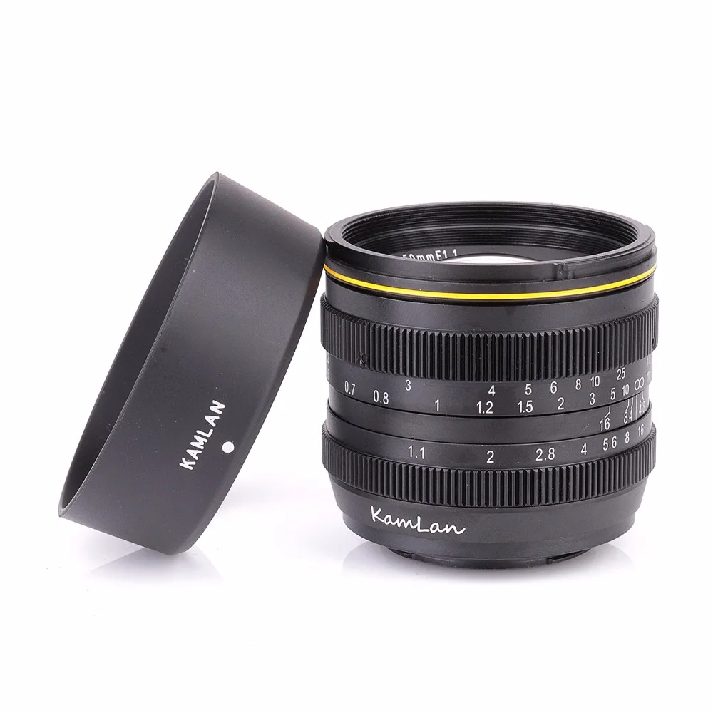 new style Kamlan 50mm F1.1 APS C Large Aperture Manual Focus Lens for