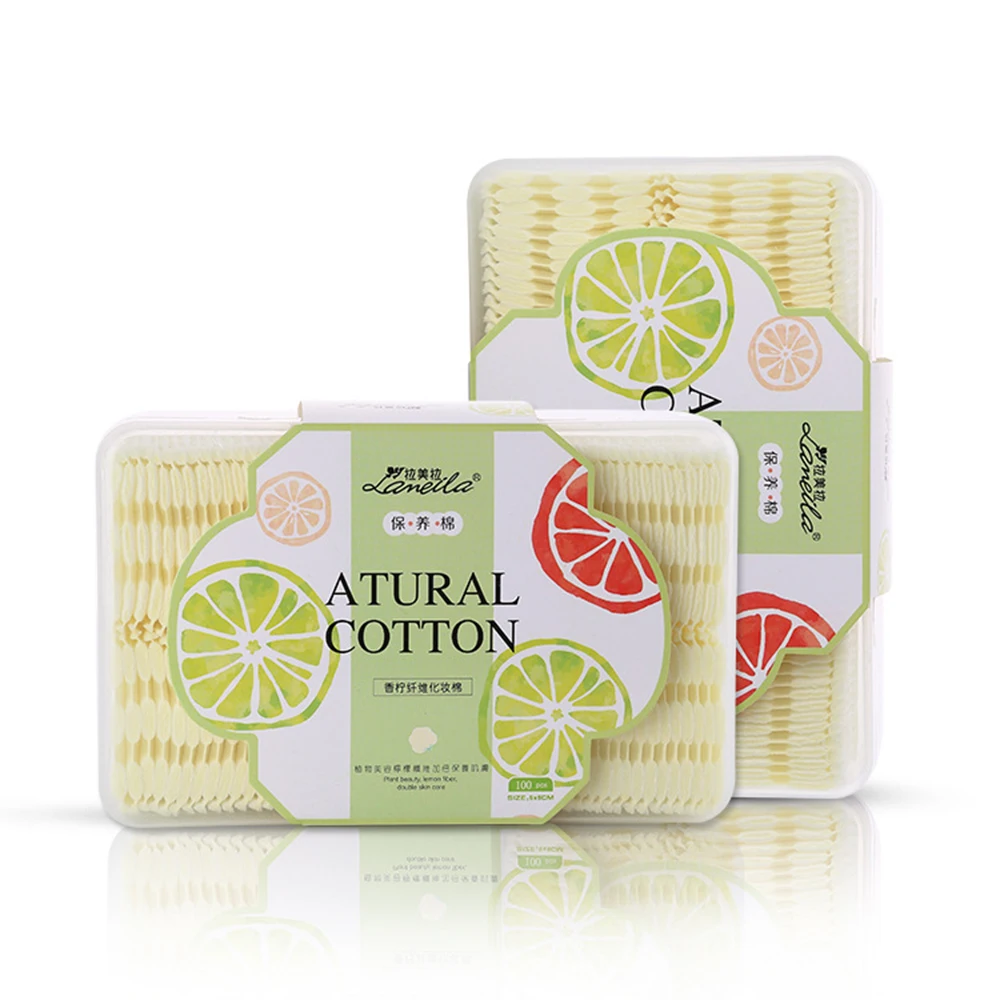 

100Pcs/Box Soft Cotton Pads Skin Care Makeup Remover Cleansing Wipes Nail Art Polish Pads Pressing Edge Thickening Cotton Tool