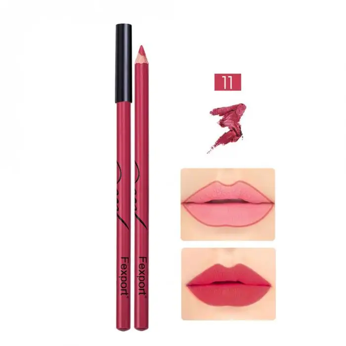 6/12 Pcs/Set Sexy Matte Lip Stick Lipliner Lip Liner Pencil Matt Nude Lipsliner Pen Set Beauty Makeup Tool Cosmetic