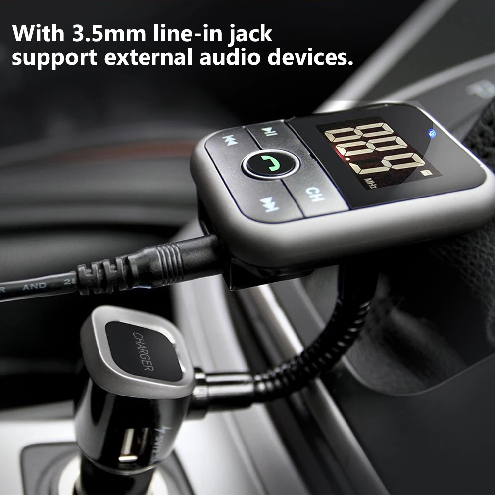 AOZBZ автомобиль USB Bluetooth FM передатчик MP3 плеер аудио стерео радио FM модулятор комплект TF 2.1A с пультом дистанционного управления Управление