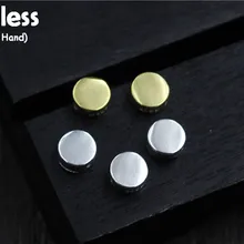 Uglyless Настоящее серебро 925 проба бобы фурнитура для бусин ювелирных украшений Hand-Made Классические Круглые Подвески ручной работы мини-разделитель бижутерия с бисером