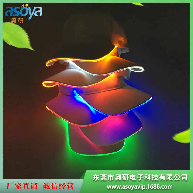 

New Fashion LED Light Flash Headlight Baseball Cap LED Lighted Glow Club Party Black Fabric Traveling Hat Baseball Cap Headlamp