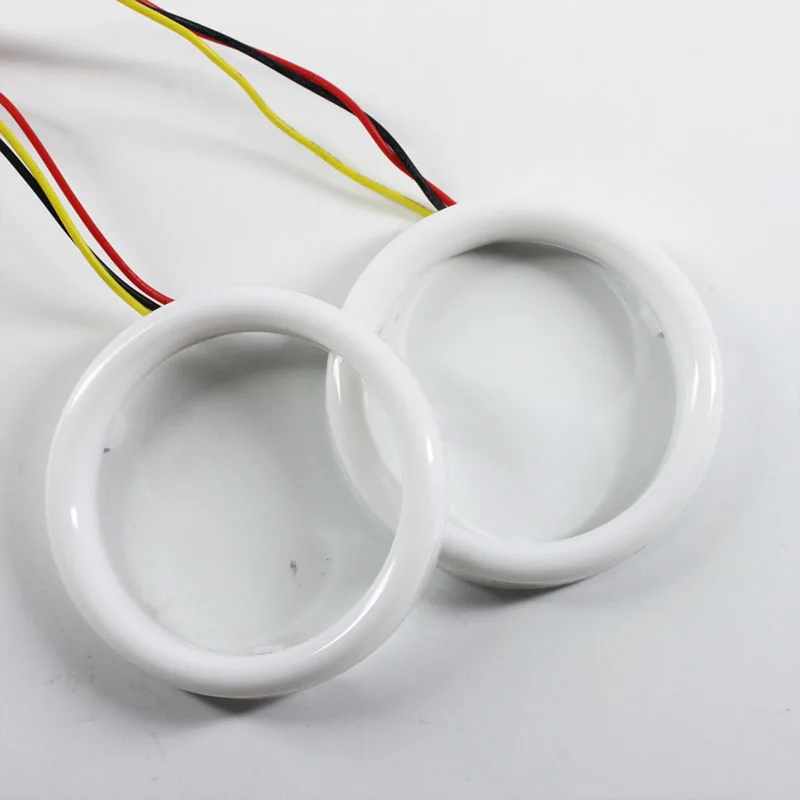 

12V LED Halo Ring Angel Eyes headlight accessories motorcycle Car DRL day light White Yellow switchback turn signal moto styling