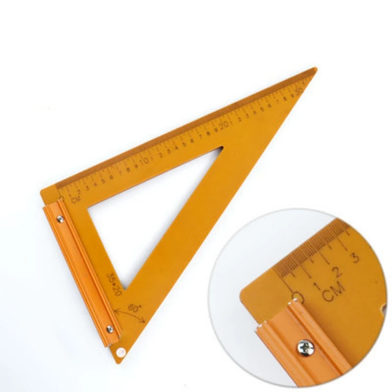 Деревообрабатывающий треугольник линейка квадраты 90 градусов транспортир пила Таблица треугольник линейка, измерительный инструмент режущая машина направляющая линейка - Цвет: 35x20cm