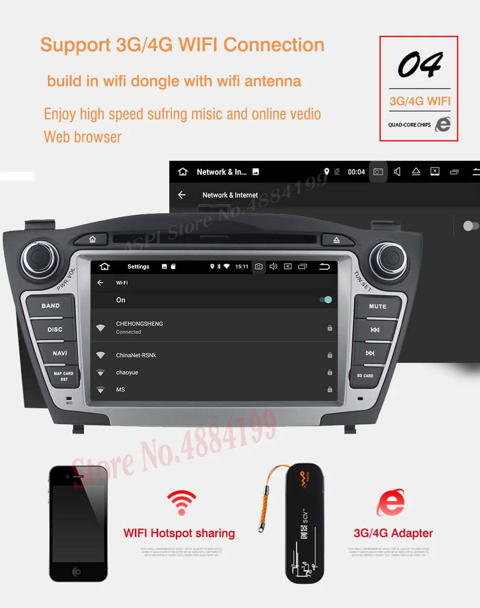 2 Din 8 ядерный 4G Android 8,0 автомобильный dvd-плеер для hyundai iX35 IX 35 Tucson 2011 2012 2013 с gps-навигация, радио, стерео