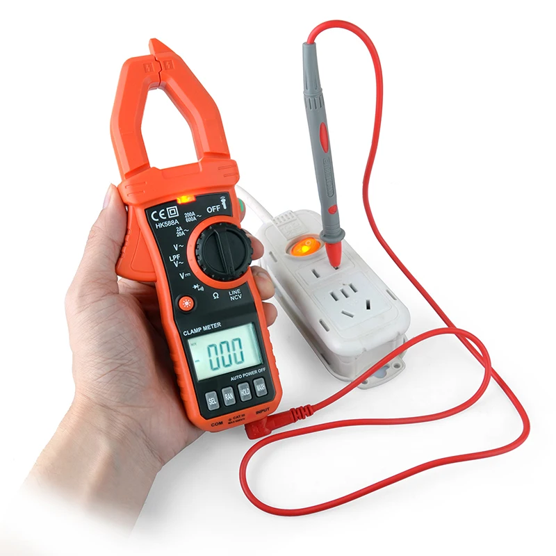 

Professional Digital LCD Multimeter True RMS Amper Clamp Meter Pincers AC/DC Current Voltage NCV Tester