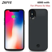 Высококачественный чехол для iPhone Xs Max, портативный чехол для внешнего зарядного аккумулятора, 6000 мА/ч, внешний аккумулятор, чехол для зарядного устройства