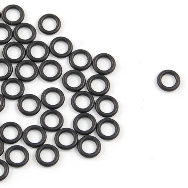 

100% New 50 Pcs 5mm x 1mm x 3mm Mechanical Black NBR O Rings Oil Seal Washers