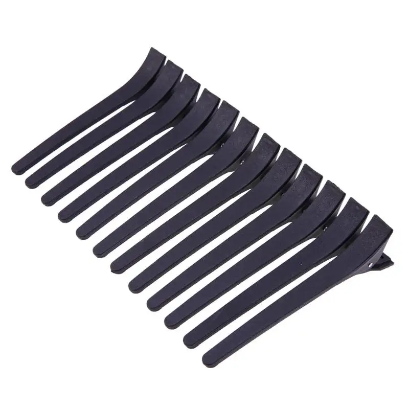 

12pcs/Set Black Hairpin Salon Hairdressing Style Hair Clips Hairpins Duckbill Partition Clips Salon Barber Hair Care Tools