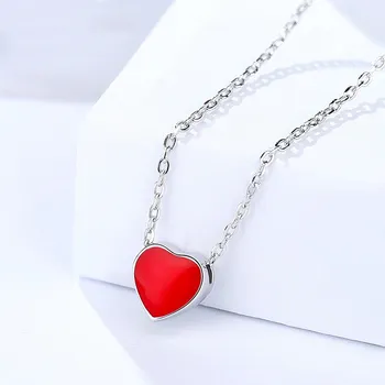 

Ms Betti Tiny Red Heart pendant necklace S925 for women and girls birthday and teachers' gifts
