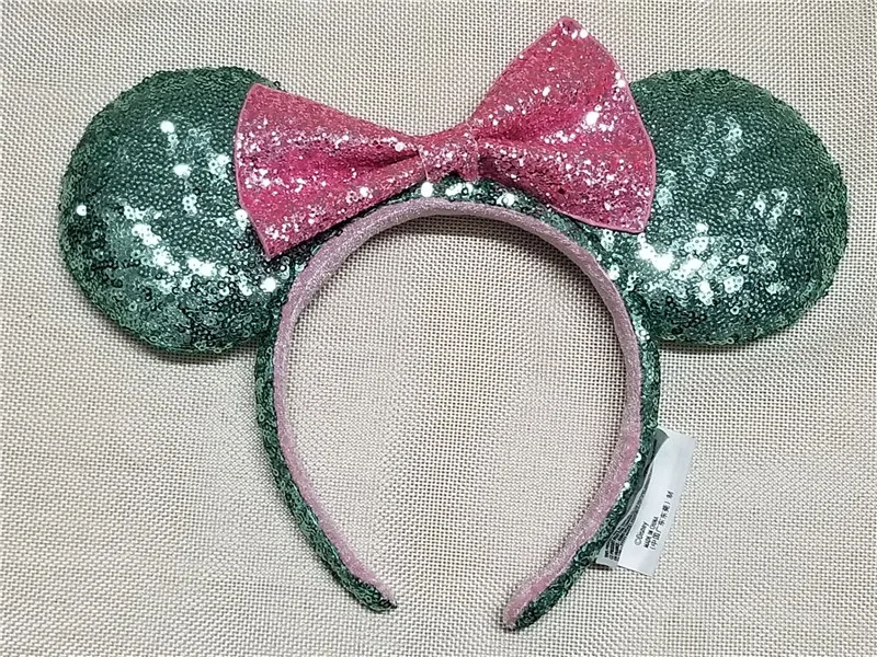 New Sugar Rush Mint Green &amp Pink Glitter Minnie Sequin Ears Headband For Gift Costume Party | Игрушки и хобби