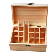 12 шт. дизайн деревянные эфирные масла многофункциональный ящик для хранения сочетание натурального Сосны ручной работы без краски F007010S12