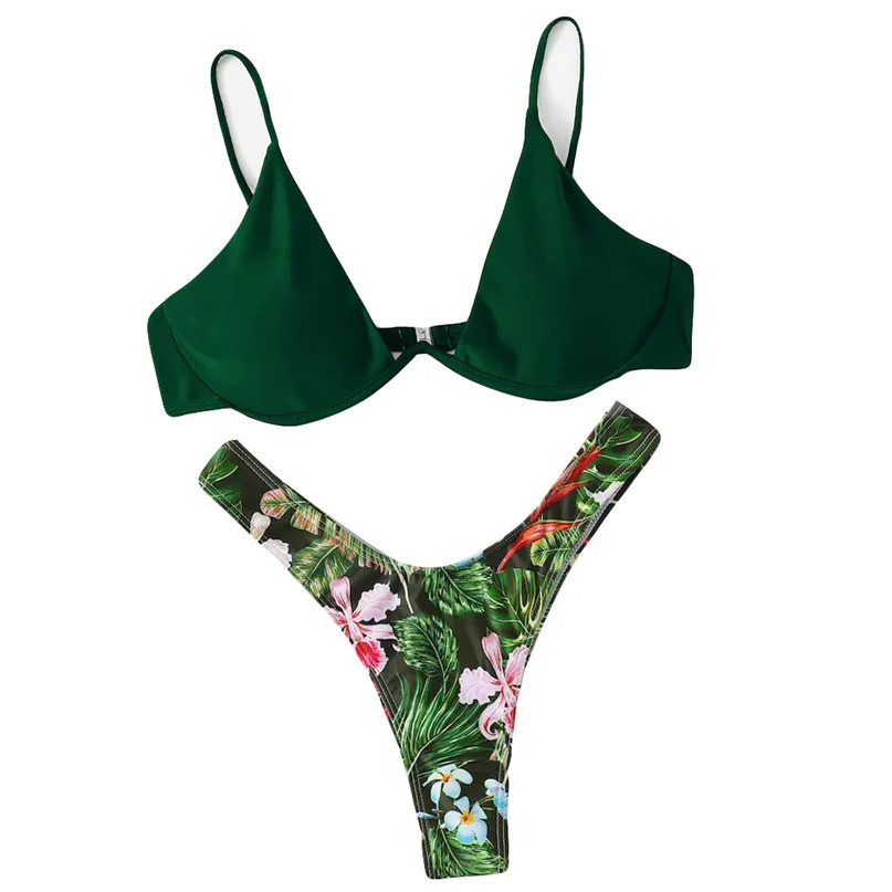 Sexy Bikinis Women swimwear Print Push-Up Padded Bra Beach Bikini Set Swimsuit Swimwear Ins popular style #2m13 (13)