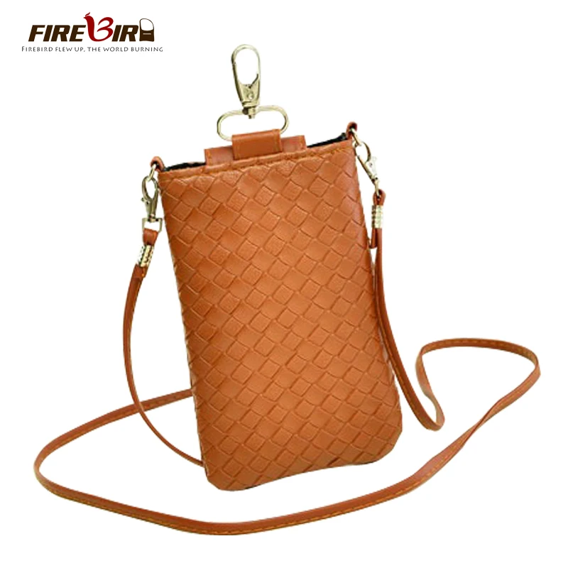 

FIREBIRD!2015 Korean fashion small coin purse PU leather woven phone package Messenger Packet coin purse monederos H301