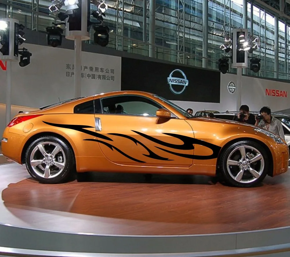 Наклейки на автомобиль горячий огонь 96 ''для 350Z 370Z виниловая графическая