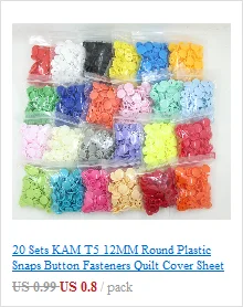 20 наборов KAM в форме звезды T5 пластиковые защелки для детской одежды аксессуары глянцевые кнопки "сделай сам" 12 мм