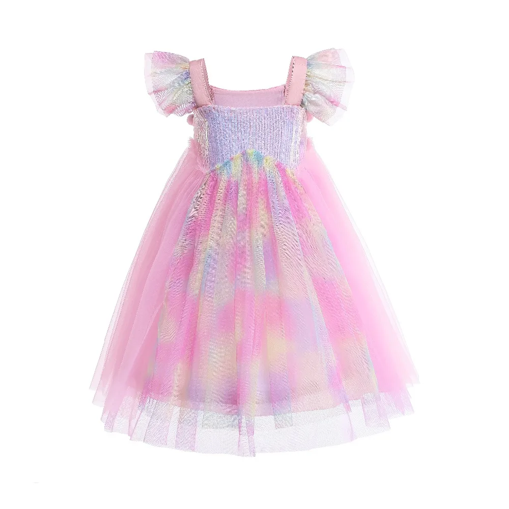 Unicorn Princess Dress With Flowers Headband -Unicorn Fashion HTB1gSZWJgHqK1RjSZJnq6zNLpXaB