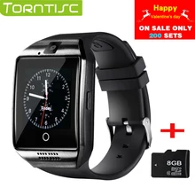 TORNTISC, умные часы, шагомер, q18, умные часы,, поддержка sim-карты TF, с камерой 0,3 м, для телефона Android IOS