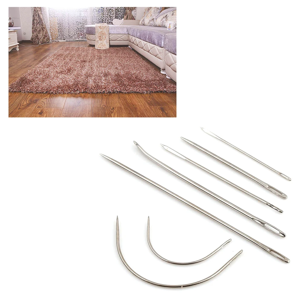 7 Pcs Heavy Duty Hand Sewing Needles Kit Multifunctional Curved Needles