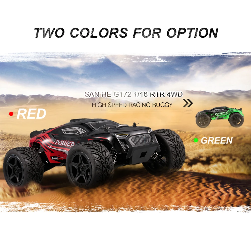 

G172 1/16 RC Car Racing Buggy Kids RC ToysFull Scale 2.4G 4WD 36KM/h High Speed RTR Cars