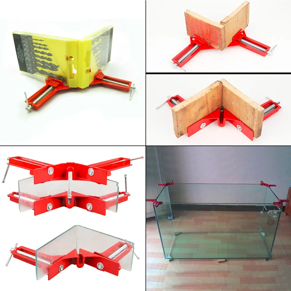 DIY Стекло 4 шт. Стиль углом 90 градусов зажим Угловые Деревообработка Рамный новое поступление