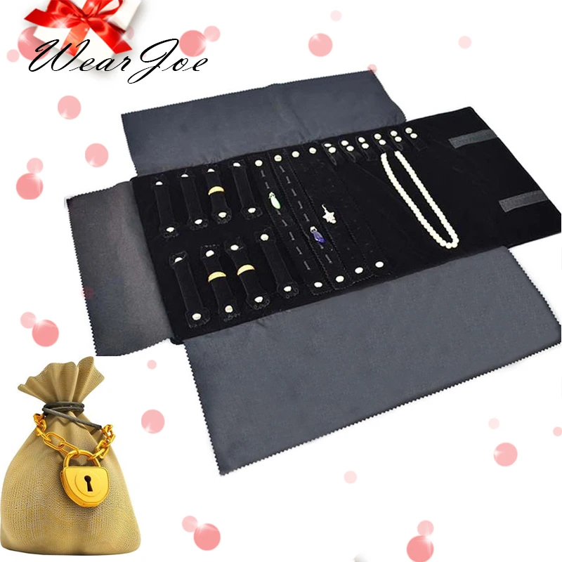 Jewelry Roll up Storage Bag for Ring Earring Bracelet Necklace Chain
