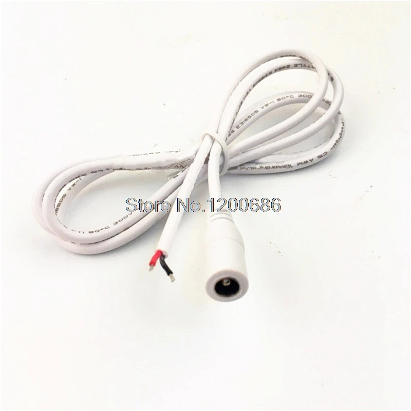 1 м 22AWG 0.3mm2 белый Женский DC 2 мм x 5 провод питания косички разъем провода жгут для CCTV