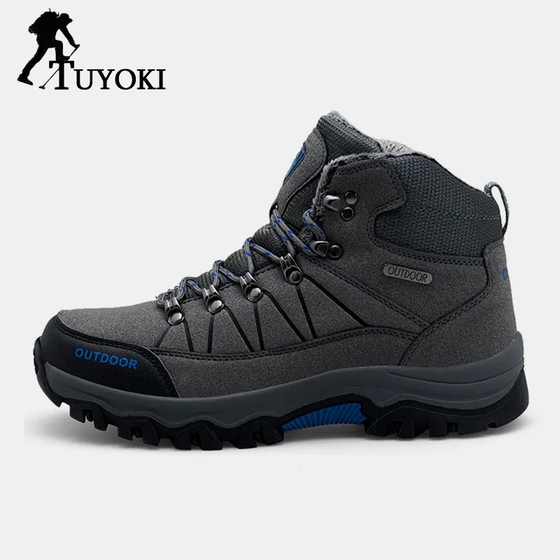 

Tuyoki 4 Colors Men Hiking Shoes Club Camping Trekking Chunky Shoes Men Climbing Sneakers Daily Shoes Spring Slip On Size 39-46