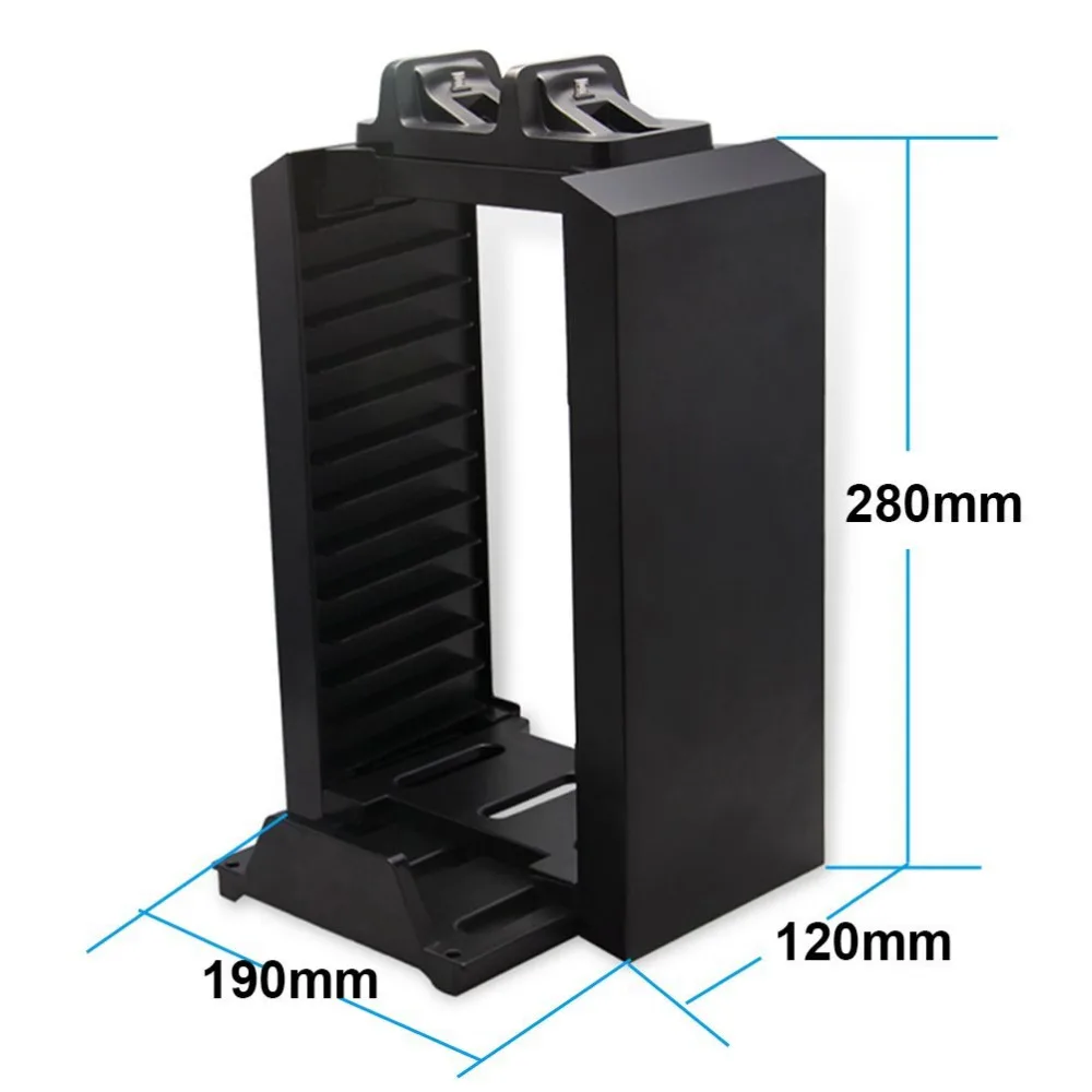 Afvise tro Græder Ps4 Game Disk Storage Tower And Dual Charger Station Charging Dock Vertical  Stand For Playstation 4 Pro Ps4 Slim Xbox One S - Accessories - AliExpress