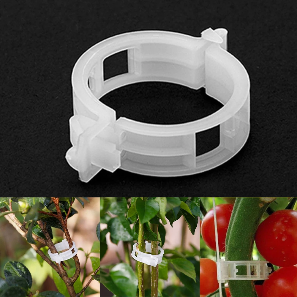 

50pcs Tomato Clips Trellis Garden Plant Flower Vegetable Binder Twine Plant Support Greenhouse Clip Supplies