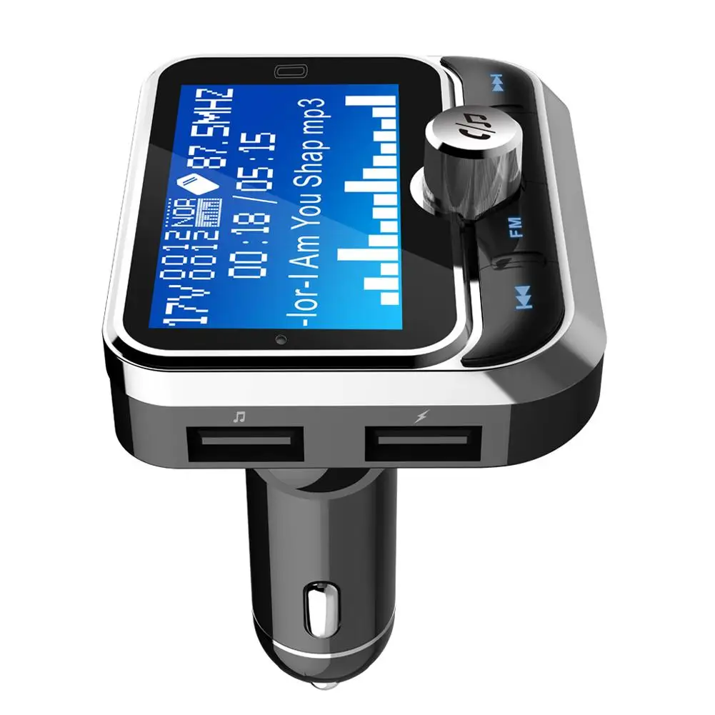 Автомобильный Bluetooth fm-передатчик MP3 с большим экраном карты многофункциональный беспроводной радио адаптер громкой связи