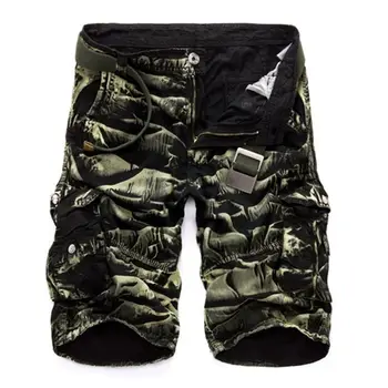 

Mens Military Cargo Short Brand Army Camouflage Shorts Men Cotton Loose Work Casual Short Pants No Belt