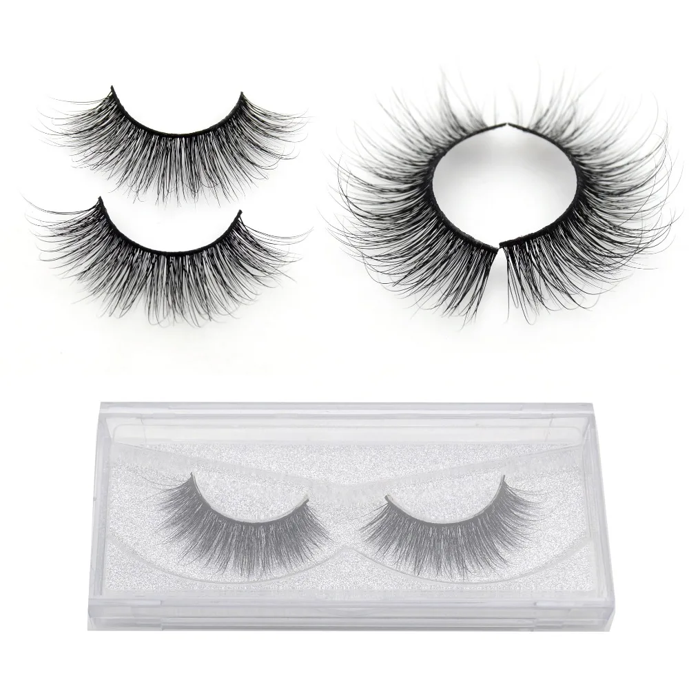 

1 Pair Mink Lashes False Eyelashes Soft Natural Long Eyelashes Handmade Fake Eye Lash Extension for Makeup False Eyelash