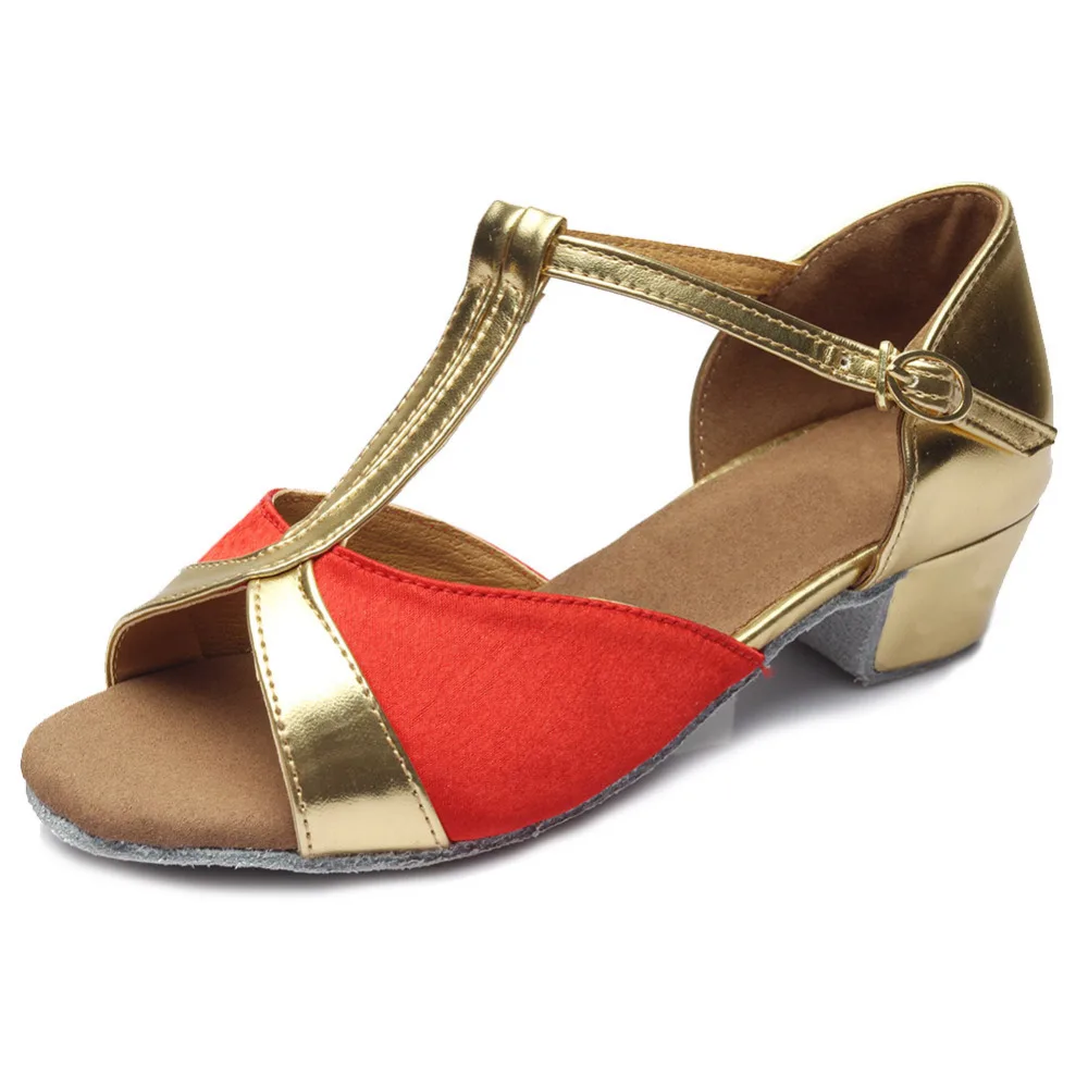  Ballroom Tango Latin dance shoes For Women Kids Girls Children Dance shoes Ladies Low heel 17CM 25.